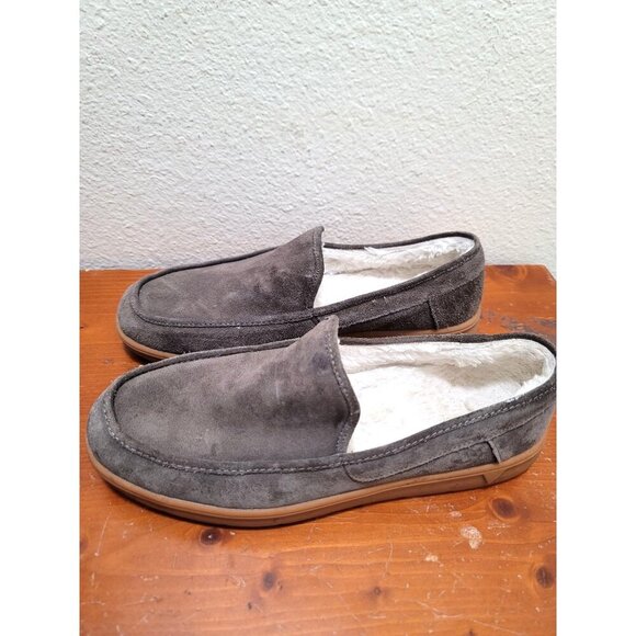 Vionic Gustavo Men's Suede Slip-On Moccasin Slippers With Sherpa Lining Size 10. - Picture 3 of 11